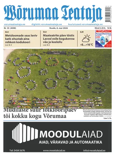 Reede, 8. mai  2026 Võrumaa Teataja