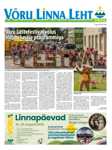 Võru Linna Leht august 2026