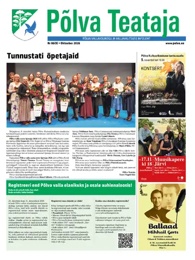 Põlva Teataja oktoober 2026
